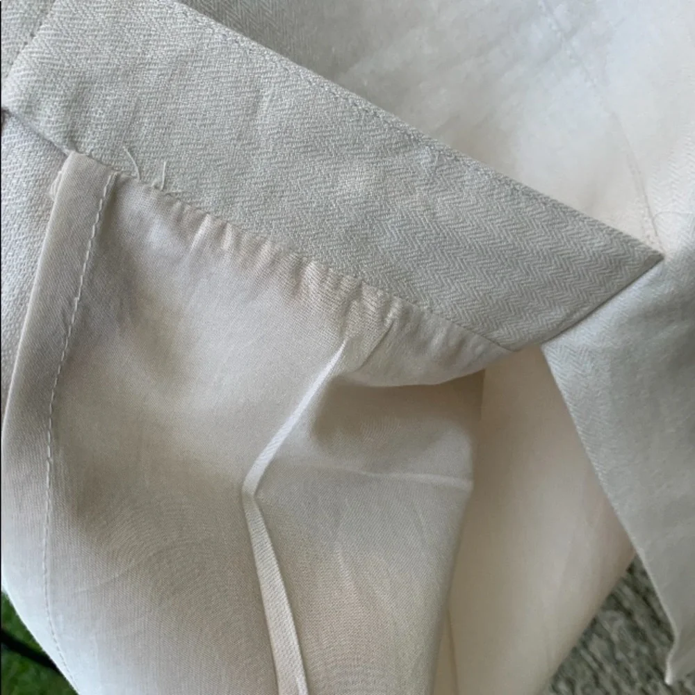 J Crew Linen Cream Pencil Skirt Sz 10 NWOTs